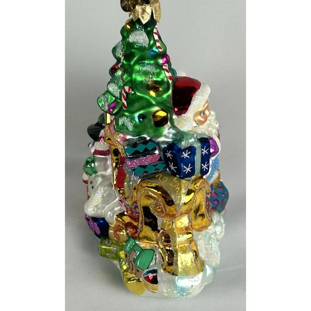 Christopher Radko Christmas Trim A Tree O Glass Ornament Santa Snowman Sleigh